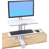 Ergotron WorkFit-S, Single HD with Worksurface+ (White) - Up to 30" Screen Support - 13.15 kg Load Capacity - Desktop - Aluminum, - (Fleet Network)