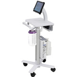 Ergotron StyleView Tablet Cart, SV10 - 11.11 kg Capacity - 4 Casters - 3" (76.20 mm) Caster Size - Metal, Steel - White, Aluminum (SV10-1400-0)