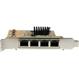 StarTech.com 4-Port PCI Express Gigabit Network Adapter Card - Quad-Port PCIe Gigabit NIC - PCI Express x4 - 4 Port(s) - 4 - Twisted - (Fleet Network)