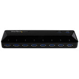 StarTech.com 10 Port USB 3.0 Hub with Charge & Sync Ports - 2 x 1.5A Ports - Multi Port USB Hub and Fast Charging Station - Add ten to (ST103008U2C)