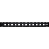 Tripp Lite N062-012-KJ Blank Patch Panel - 12 Port(s) - 1U High - Black - 19" Wide - Rack-mountable (Fleet Network)