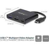 StarTech.com USB C Multiport Adapter with HDMI 4K & 1x USB 3.0 - PD - Mac & Windows - USB Type C All in One Video Adapter - Expand the (CDP2HDUACP)