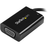 StarTech.com USB-C to VGA Adapter - 60 W USB Power Delivery - USB Type C Adapter for USB-C devices such as your 2018 iPad Pro - Black (CDP2VGAUCP)