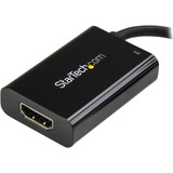 StarTech.com USB-C to HDMI 4K Adapter - 60W USB PD - USB Type C to HDMI - Black - 4K 60Hz - Thunderbolt 3 Compatible - CDP2HDUCP - via (CDP2HDUCP)