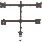 StarTech.com Quad Monitor Mount - Articulating - Clamp or Grommet Mount - Monitors up to 24" - VESA Mount - 4 Monitor Setup - 4 Screen (Fleet Network)