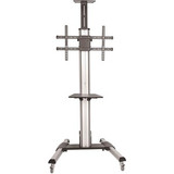 StarTech.com Heavy Duty Rolling Portable TV Cart Stand with Wheels - 32 to 75 inch - Adjustable Rotating Mobile Flat Panel Screen - a (Fleet Network)
