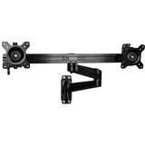 StarTech.com Wall Mount Dual Monitor Arm - Articulating - Dual Monitor Wall Mount - For Two 15" to 24" Monitors - VESA Mount - Steel - (Fleet Network)