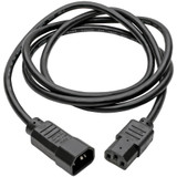 Tripp Lite 6ft Computer Power Cord Extension Cable C14 to C13 10A 18AWG 6' - 1.83m (P004-006)