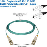 Tripp Lite Aqua Duplex Fiber Patch Cable - LC Male - LC Male - 3m (N820-03M)