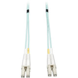 Tripp Lite Aqua Duplex Fiber Patch Cable - 65.6 ft Fiber Optic Network Cable - First End: 2 x LC Network - Second End: 2 x LC Network (Fleet Network)