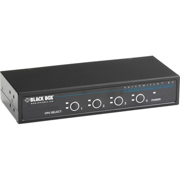 Black Box ServSwitch EC KVM Switch - 4 Computers - 1920 x 1440 - 2 x PS2 Port - Rack-mountable - 1U KV9004A