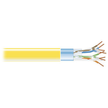 Black Box Cat5e STP Cable - 1000 ft Category 5e Network Cable - Bare Wire - Bare Wire - Shielding - Yellow EVNSL0504A-1000