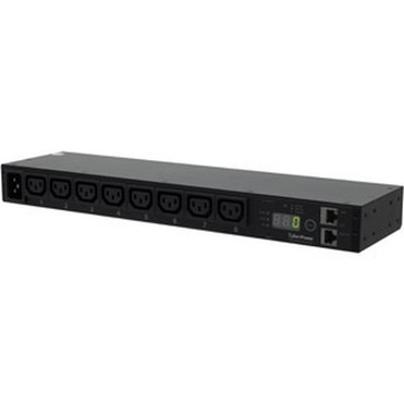 CyberPower Monitored PDU RM 1U PDU20MHVIEC8FNET 20A 8-Outlet - Monitored - 8 x IEC 60320 C13 - 230 V AC - Network RJ-45 - 1U - Rack PDU20MHVIEC8FNET