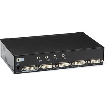 Black Box DVI-D Splitter with Audio and HDCP 1 x 4 - Audio Line In - Audio Line Out - DVI In - DVI Out AVSP-DVI1X4