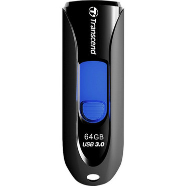Transcend 64GB JetFlash 790 USB 30 Flash Drive - 64 GB - USB 30 - Black Blue TS64GJF790K