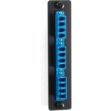 Black Box Standard Adapter Panel Ceramic Sleeve 6 LC Duplex Pairs Blue - 6 Ports - 6 x Duplex - Blue JPM455C-R2