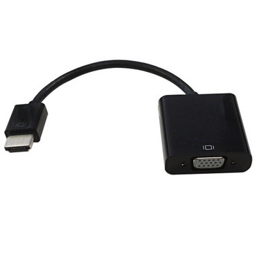 6 inch HDMI Male to VGA Female  35mm Female Adapter - Black - PCLaptop to VGA Display