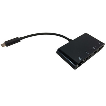 USB 31 Type C to 3x USB 30  Gigabit Ethernet Adapter - Black FN-AD-UC-MP01 USB 31 Type C to 3x USB 30  Gigabit Ethernet Adapter - Black FN-AD-UC-MP01