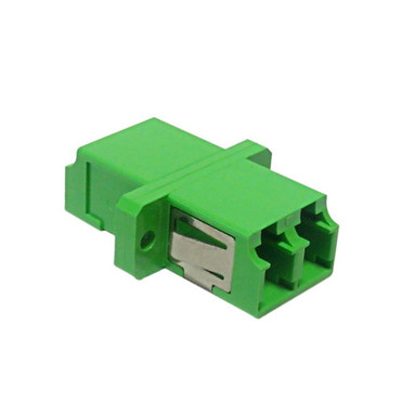 LCLC APC Fiber Coupler FF Singlemode Duplex Ceramic Panel Mount Green FN-FO-AD208-PMA