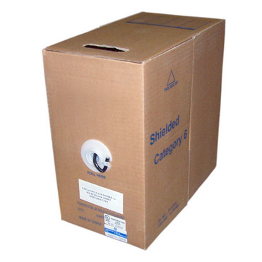 1000ft 4 Pair Cat6 550MHz Solid Shielded STP FT4CMR Bulk Cable - Black FN-BK-C6SL-4BKS