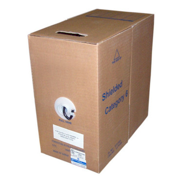 1000ft 4 Pair Cat6 550MHz Solid Shielded STP FT4CMR Bulk Cable - Black FN-BK-C6SL-4BKS