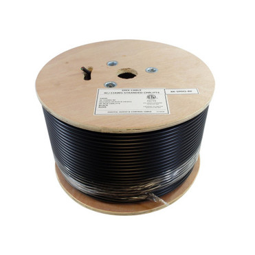 1000ft DMX cable - 4C22AWG BC stranded 85 braid  100 foil CMR FN-BK-DMX5-BK