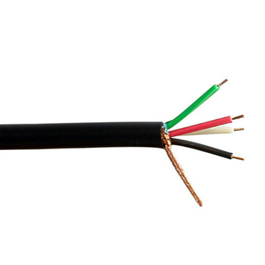 1000ft DMX cable - 4C22AWG BC stranded 85 braid  100 foil CMR FN-BK-DMX5-BK