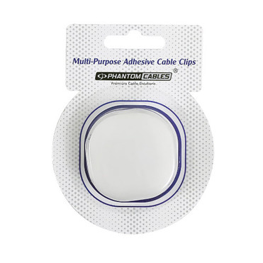 Cable Clips for Four Wires - Adhesive - White 1 Pack FN-CC-AD4-WH