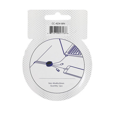 Cable Clips for Four Wires - Adhesive - White 1 Pack FN-CC-AD4-WH