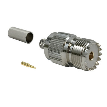 UHF Female Crimp Connector for LMR-240 50 Ohm FN-CN-51-240