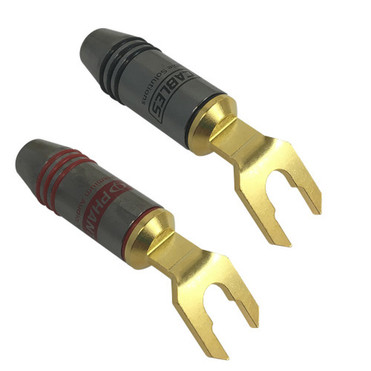 Premium Spade Lug Connectors 1 Pair - BlackRed FN-CN-SPLP-2