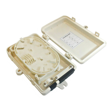 IndoorOutdoor 4-Port Plastic Fiber Optic Terminal Box - Off-White FN-PP-F1652-GY