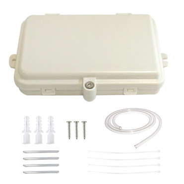 IndoorOutdoor 4-Port Plastic Fiber Optic Terminal Box - Off-White FN-PP-F1652-GY