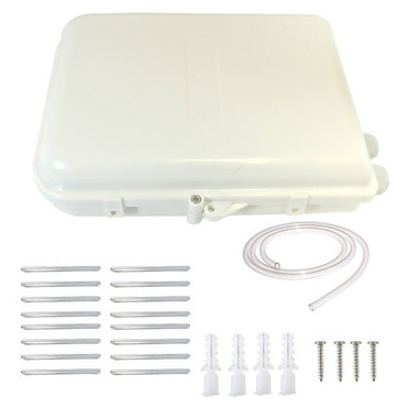 IndoorOutdoor 16-Port Plastic Fiber Optic Terminal Box - Off-White FN-PP-F1660-GY