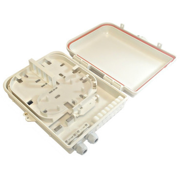 IndoorOutdoor 16-Port Plastic Fiber Optic Terminal Box - Off-White FN-PP-F1660-GY