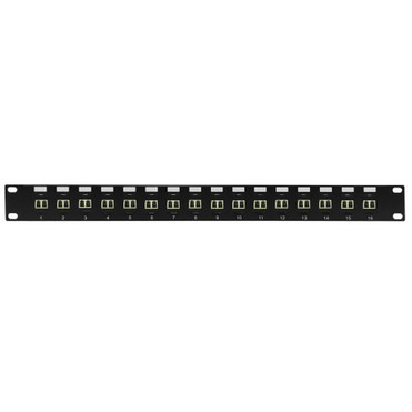 16-port LCLC Multimode 625u Duplex Patch Panel 19 Rackmount 1U FN-PP-FO108-16