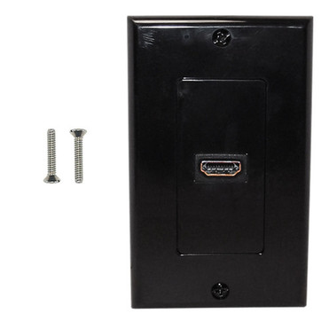 1-Port HDMI Wall Plate Kit Decora Black FN-WPK-HD1-D-BK