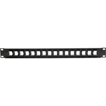 Tripp Lite N062-016-KJ 16-Port 1U RackMount Unshielded Blank KeystoneMultimedia PatchPanel - 16 Ports - 1U High - Black - 19 Wide N062-016-KJ