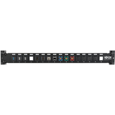 Tripp Lite N062-016-KJ 16-Port 1U RackMount Unshielded Blank KeystoneMultimedia PatchPanel - 16 Ports - 1U High - Black - 19 Wide N062-016-KJ
