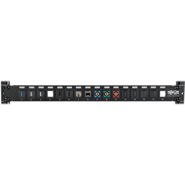 Tripp Lite N062-016-KJ 16-Port 1U RackMount Unshielded Blank KeystoneMultimedia PatchPanel - 16 Ports - 1U High - Black - 19 Wide N062-016-KJ