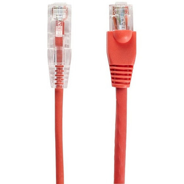 Black Box Slim-Net Cat6a UTP Patch Network Cable - 3 ft Network Cable for Network Device - First End 1 x RJ-45 Male Network - Second C6APC28-RD-03