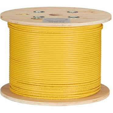 Black Box GigaTrue CAT6A 650-MHz Bulk Cable - Plenum Solid Yellow 1000 ft - 1000 ft Category 6a Network Cable for Network Device C6ABC51-YL-1000