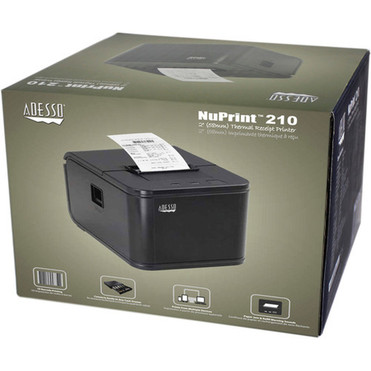 Adesso NuPrint 210 Direct Thermal Printer - Monochrome - Desktop - Receipt Print - 120 mms Mono - USB - Receipt - 23 Roll Diameter NUPRINT 210