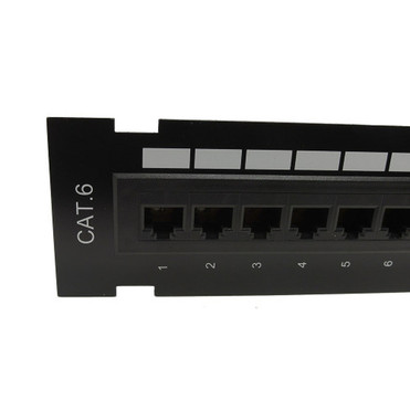 12-Port CAT6 Patch Panel Self Mount Patch Panel - 110 Punch-Down FN-PP-12C6-SM