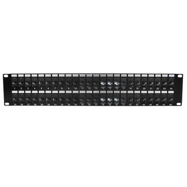 48-Port CAT6A Patch Panel 19 Rackmount 2U - 110 Punch-Down FN-PP-48C6A-JK