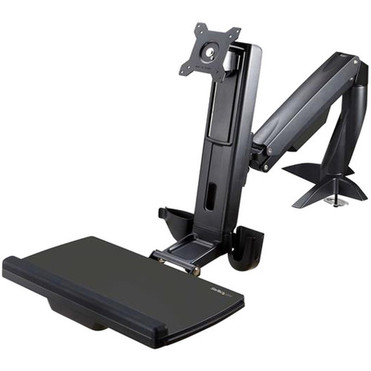 StarTechcom Sit Stand Monitor Arm - Monitor Arm Desk Mount - Sit Stand Workstation - for up to 24in Monitors - VESA Mount - Height - ARMSTSCP1