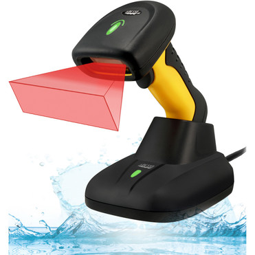 Adesso NuScan 5200TR - 24GHz RF Wireless Antimicrobial  Waterproof 2D Barcode Scanner - Wireless Connectivity - 1D 2D - CMOS -  NUSCAN 5200TR