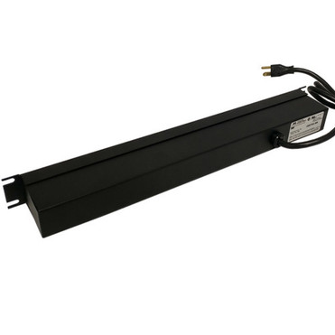 19 Inch 8 Outlet Horizontal Rack Mount Power Strip - 6ft Cord 5-15P Plug 5-15R Front Receptacles FN-1582T8A1BK