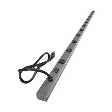 Hammond 70 inch 12-Outlet Vertical Power Strip - 6ft 5-15P Cord 5-15R Receptacles FN-1587T12A1