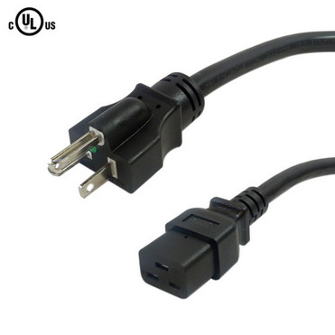 15ft Hospital Grade 5-20P to C19 Power Cable 12AWG SJT 125V 20A FN-PW-H131-15